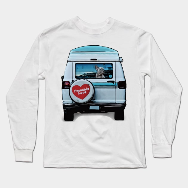 French Bulldog In Campervan Long Sleeve T-Shirt by NikkiBear67